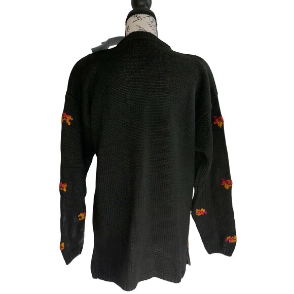 Northern Isles Vintage 90s Halloween Haunted House Ghost Hand Knit Sweater M - Picture 6 of 11